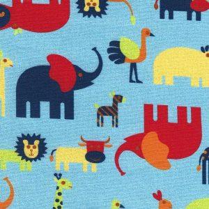Animals Brights Fabric 100% COTTON  60" WIDTH - Oak Leaf Shoppe