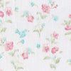 Blue Birds Pink Flowers Fabric 100% COTTON  60" WIDTH - Oak Leaf Shoppe
