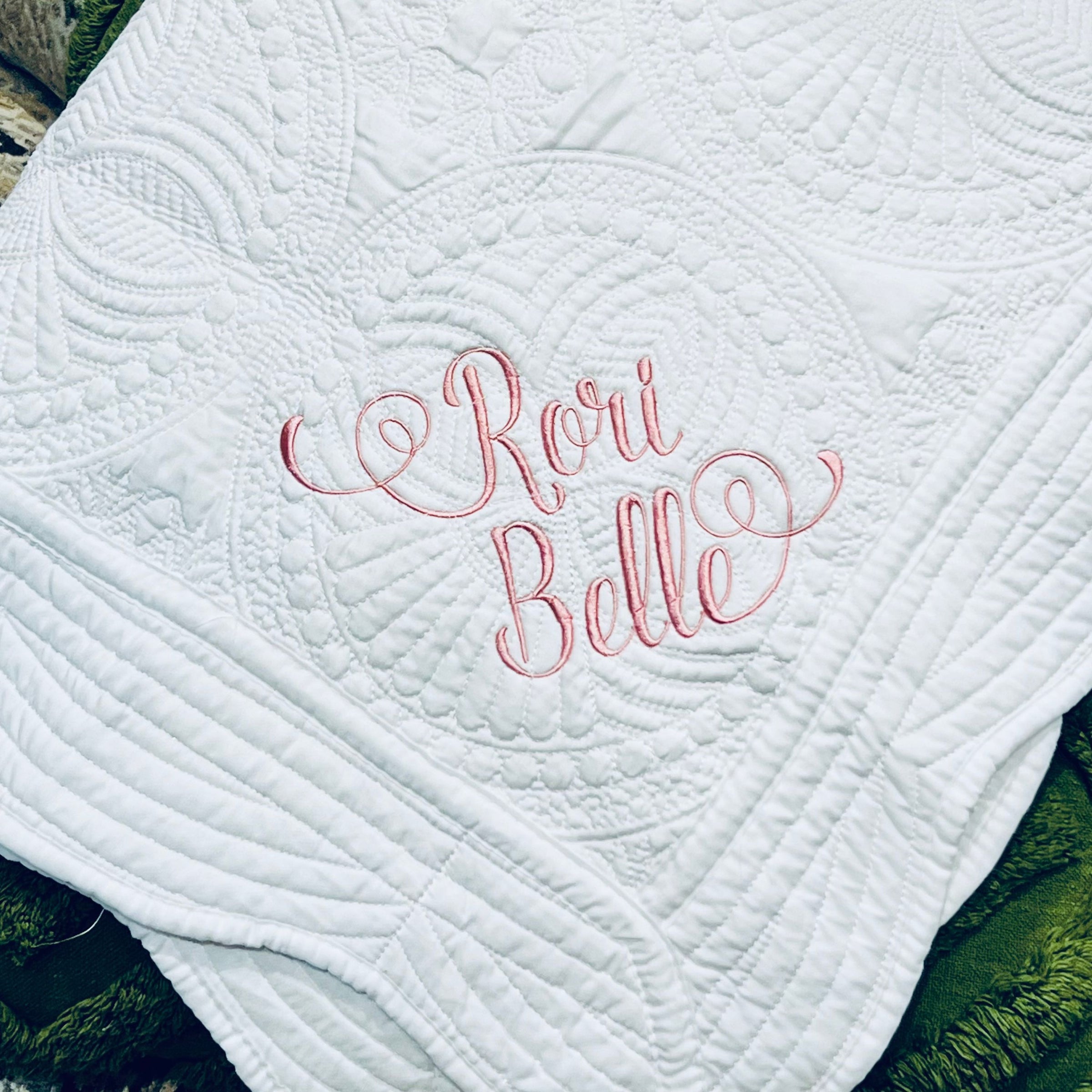EMBROIDERED BABY QUILT