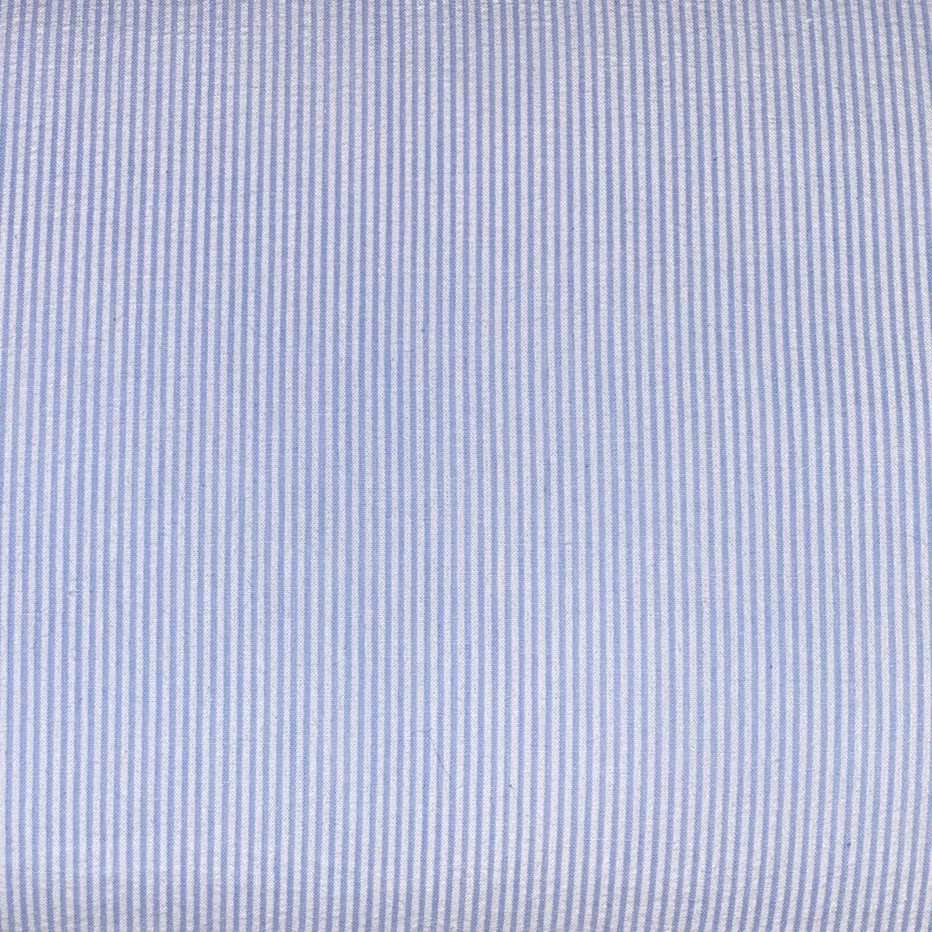 Mini Stripe Seersucker Blue and White Fabric 100% COTTON  60" WIDTH - Oak Leaf Shoppe