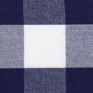 Navy and White 1" Buffalo Gingham Fabric 100% COTTON  60" WIDTH - Oak Leaf Shoppe