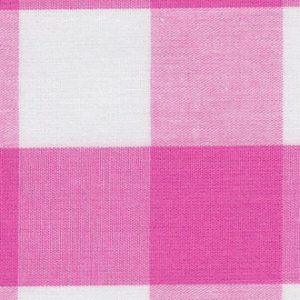 Pink White 1" Buffalo Gingham Fabric 100% COTTON  60" WIDTH - Oak Leaf Shoppe