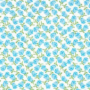 Tiny Blue Flowers Fabric 100% COTTON  60" WIDTH - Oak Leaf Shoppe